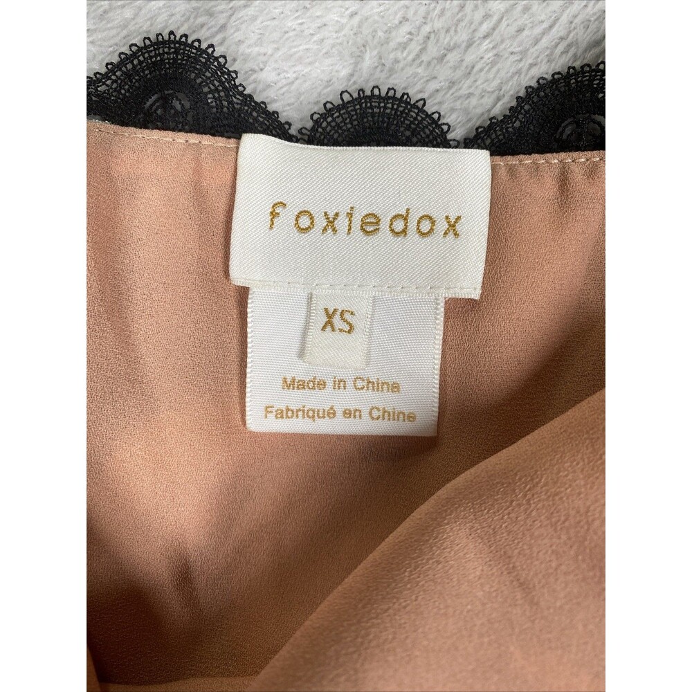 Anthropologie Foxiedox Midi Dress Size XS Autumnal Black Lace Vintage Floral - Picture 6 of 7